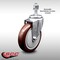 Service Caster 5 Inch SS Maroon Polyurethane Wheel Swivel 12mm Threaded Stem Caster SCC SCC-SSTS20S514-PPUB-MRN-M1215 - alternate 2